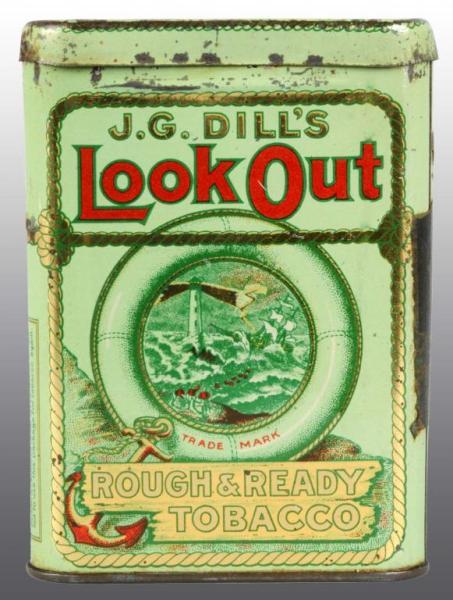 Appraisal: Look Out Pocket Tobacco Tin Description Nice graphics Condition Very