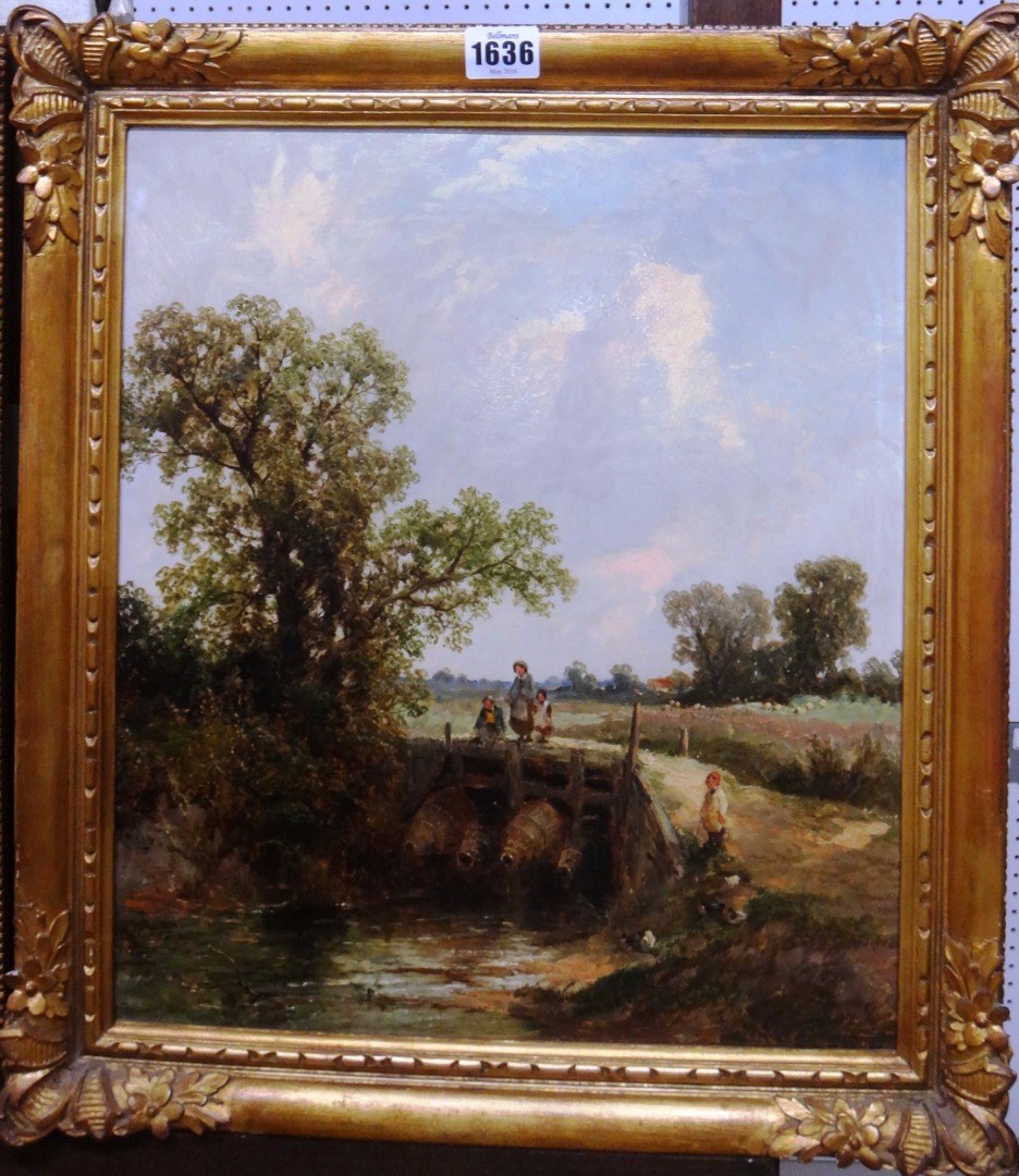 Appraisal: James Edwin Meadows - Children in country landscapes a pair