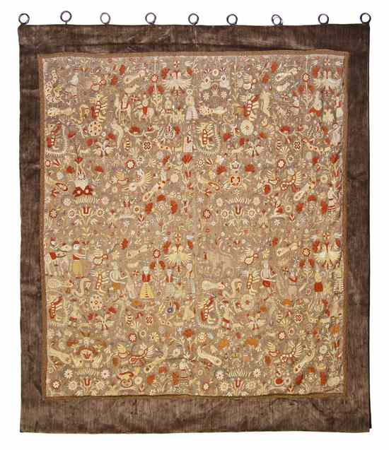 Appraisal: A Continental Needlework Tapestry worked in various stitches upon a