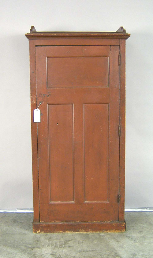 Appraisal: Painted pine wall cupboard late th c h w