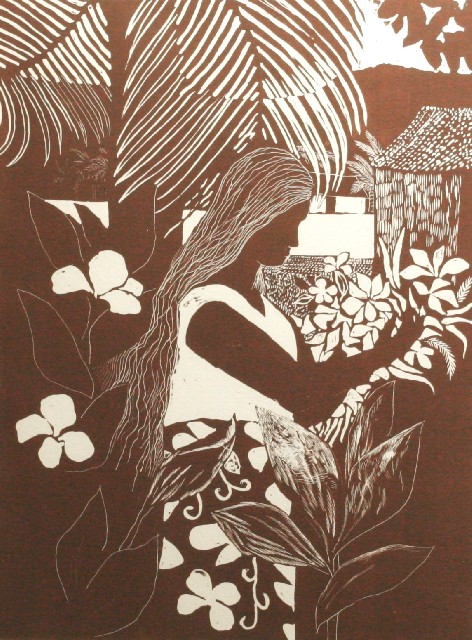 Appraisal: Ray Crooke born Island series - Woman screenprint signed 'Ray