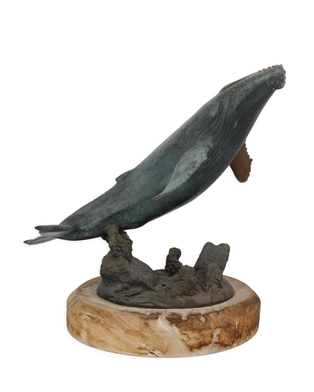 Appraisal: Randy Puckett b American Singer Patinated bronze on wood base