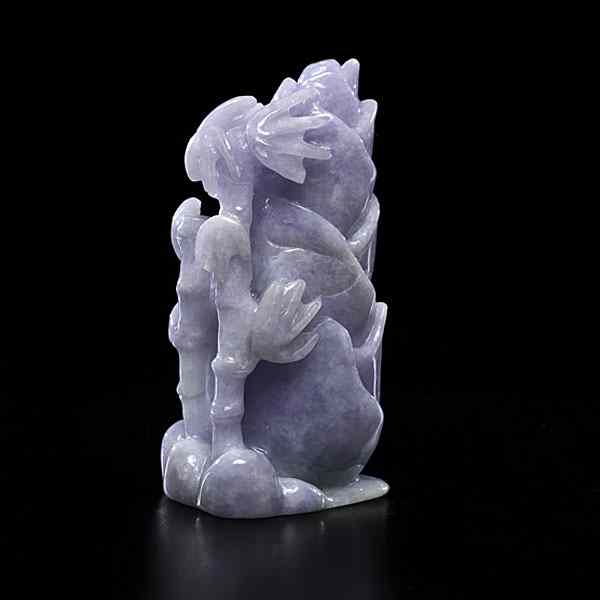 Appraisal: Chinese Lavender Jade Bamboo Root Chinese th century A lavender