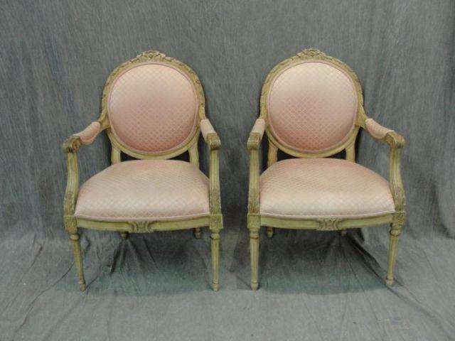 Appraisal: Pair of Louis XVI Style Chairs From a Riverdale NY