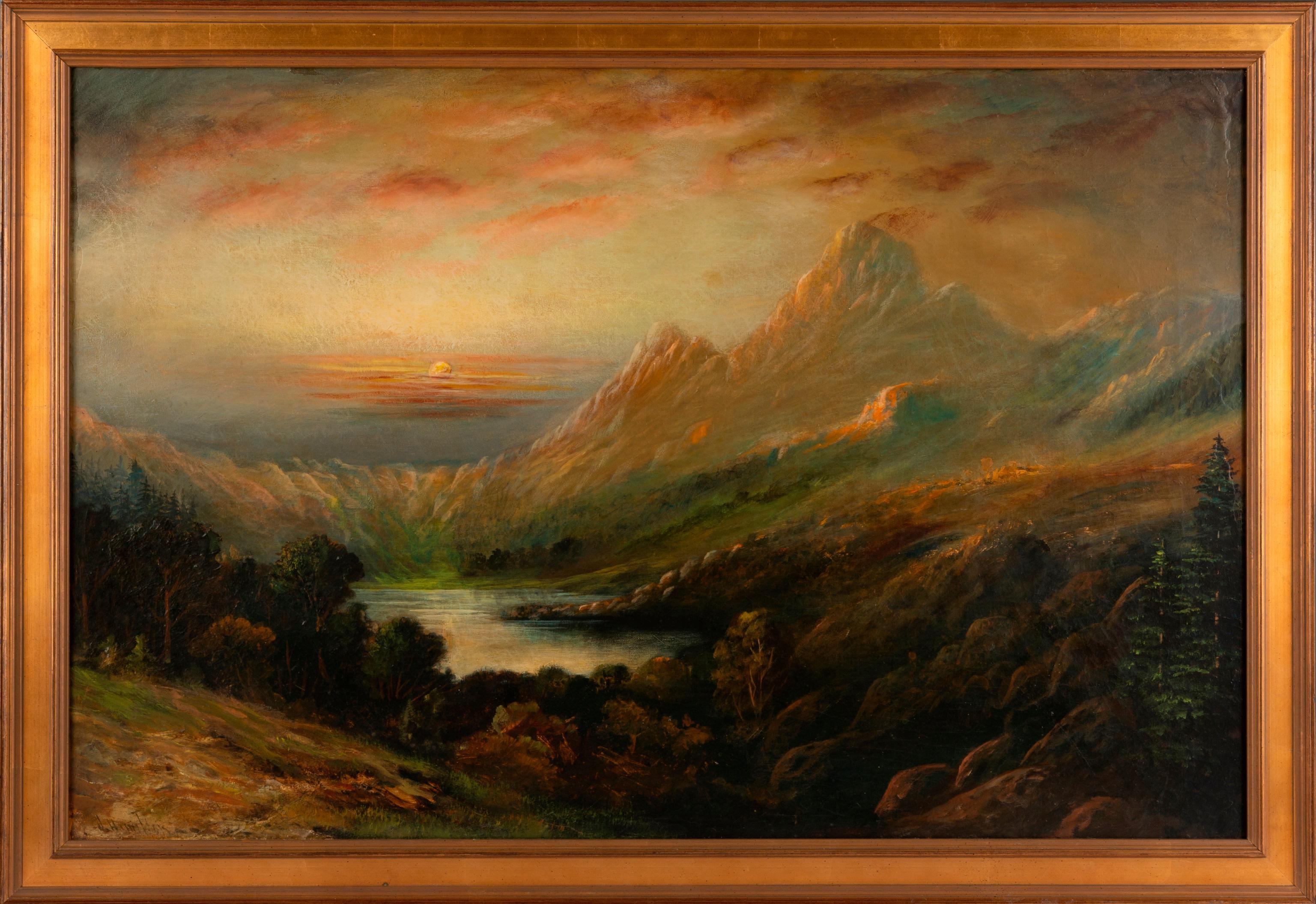 Appraisal: JAMES HAMILTON - OIL MOUNTAIN LANDSCAPE James Hamilton Pennsylvania -