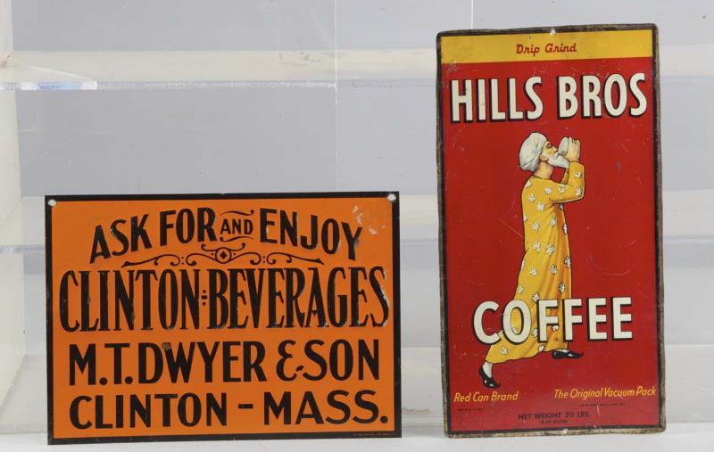 Appraisal: Lot of Single Sided Tin Litho Advertising Signs The first