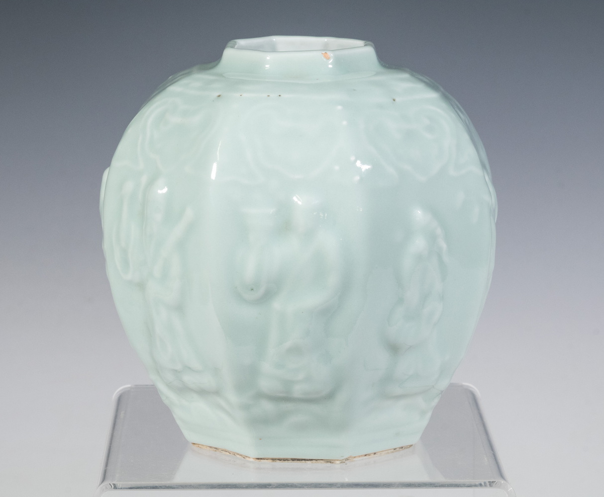 Appraisal: CHINESE EIGHT IMMORTALS JAR th - th c Celadon Porcelain