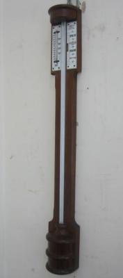 Appraisal: A STICK BAROMETER the single vernier composition scale inscribed J