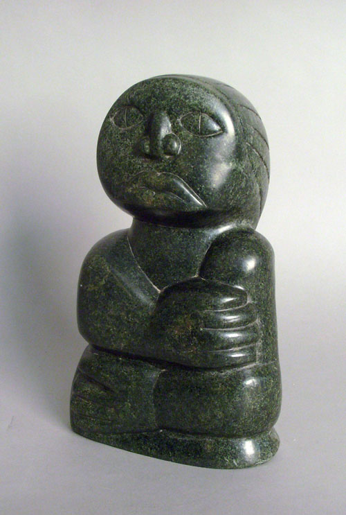 Appraisal: Carved stone figure signed S Muchembere h