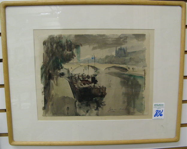 Appraisal: FRENCH WATERCOLOR ON PAPER attributed to Georges Dominique Rouault -