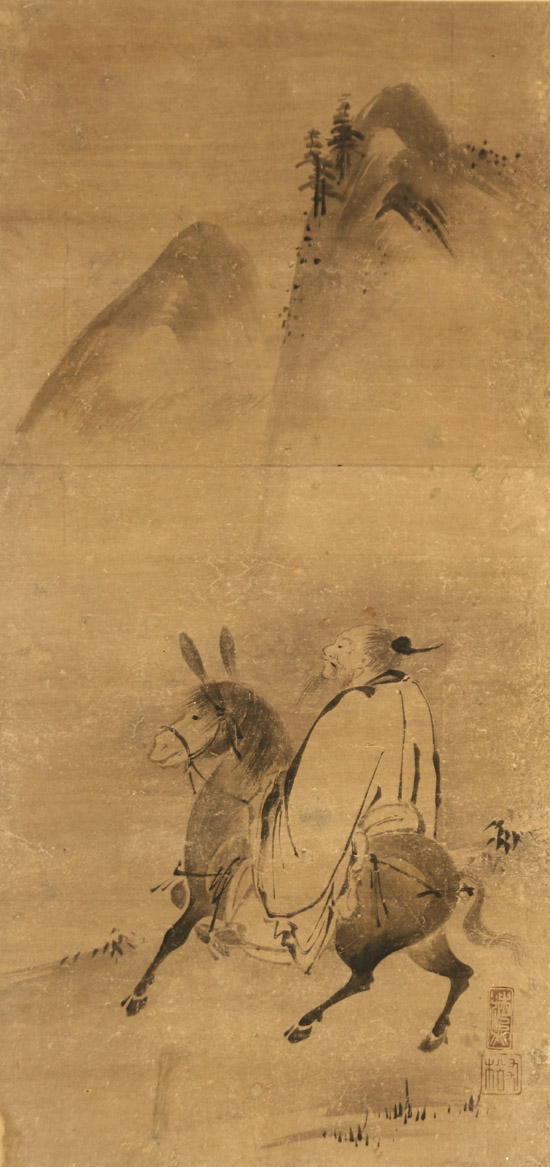 Appraisal: Chinese School th Century Traveling Bearded Sages and Attendants A