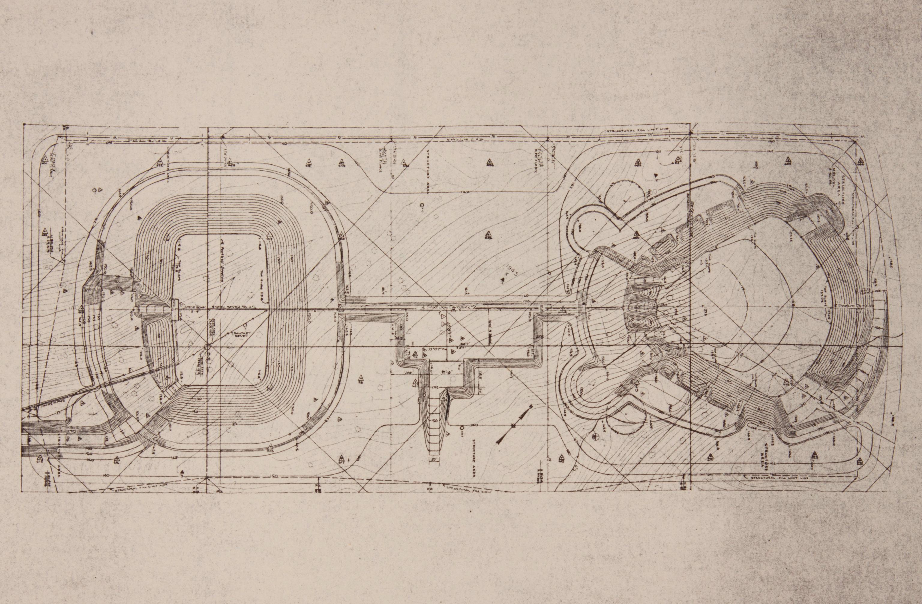 Appraisal: ARROWHEAD KAUFFMAN ARCHITECTURAL BLUEPRINTS architectural blueprints for the Jackson County