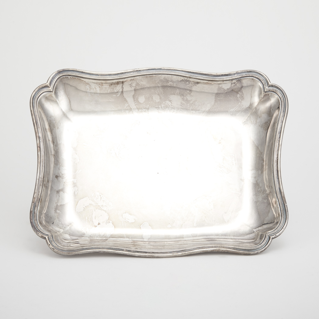 Appraisal: Louis XV Silver Dish Paris circa Of shaped rectangular form