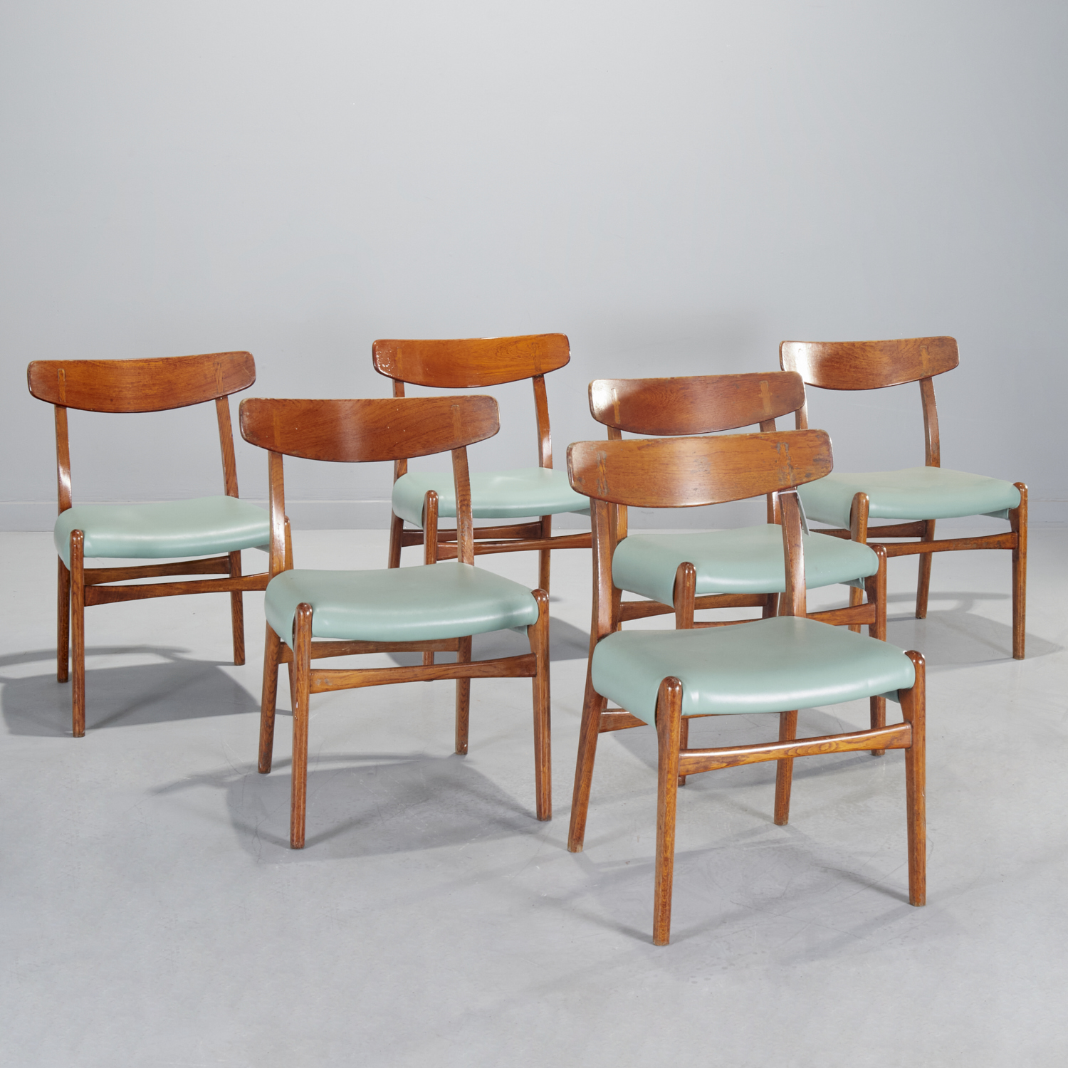 Appraisal: HANS WEGNER FOR CARL HANSEN CH SIDE CHAIRS c Denmark