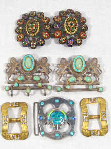 Appraisal: A mixed lot of belt buckles comprising a th century