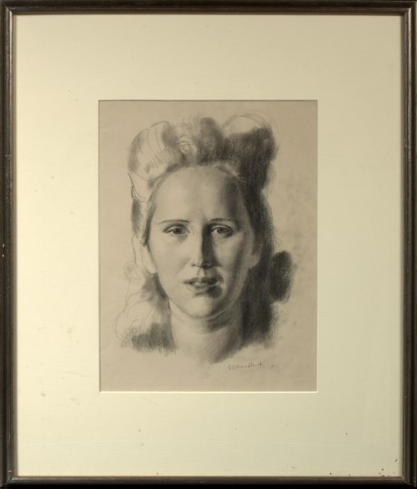 Appraisal: Gerald Leslie Brockhurst American - Angela graphite drawing on paper