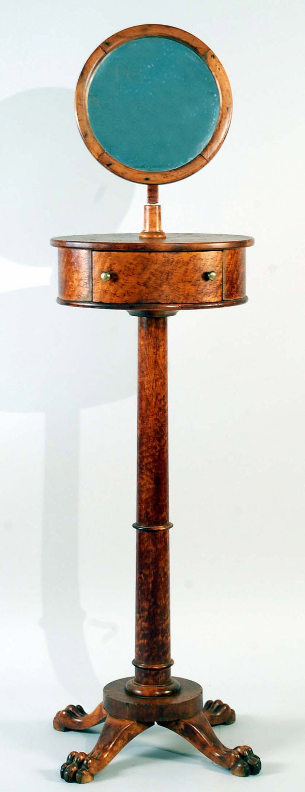 Appraisal: A bird's eye standing shaving stand probably American mid th