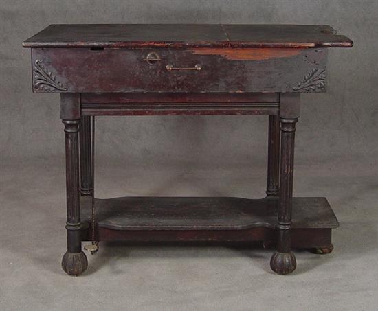 Appraisal: Doctor's Examining Table Early th Century Mahogany stained wood Iron