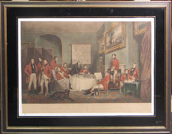 Appraisal: Two British Coaching Prints The Melton Breakfast The Bedale Hunt