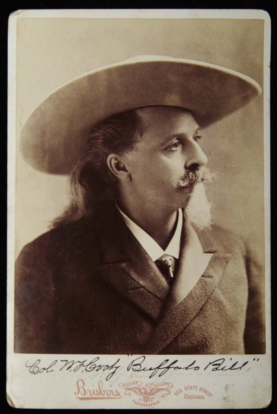 Appraisal: CABINET PHOTO OF BUFFALO BILL Standard picture by Brisbois of