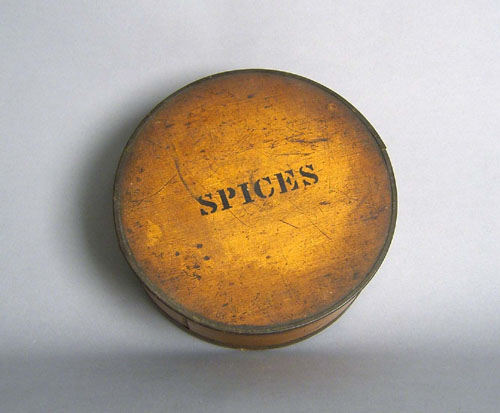 Appraisal: Bentwood spices box stamped New York M W Jersey