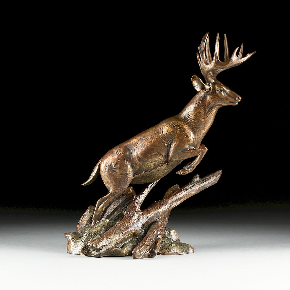 Appraisal: TERRELL O'BRIEN American Texas th st Century A SCULPTURE Stag