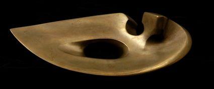 Appraisal: JOACHIM BERTHOLD - UNTITLED ABSTRACT BIRD Patinated bronze hollow-cast sculpture