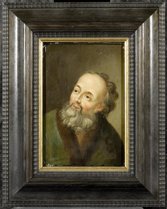 Appraisal: NETHERLANDS th c Portrait of a saint Oil on panel