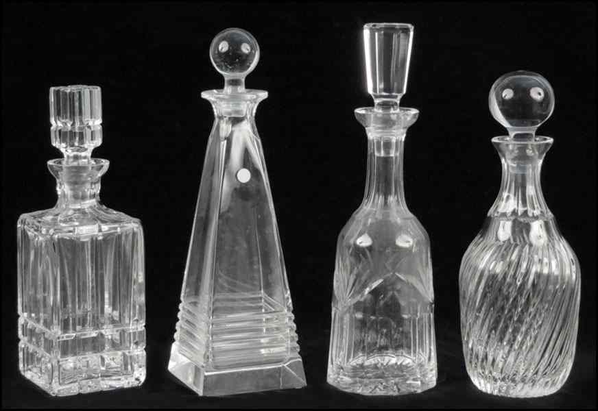 Appraisal: TIFFANY COMPANY CRYSTAL DECANTER Together with three crystal decanters Condition