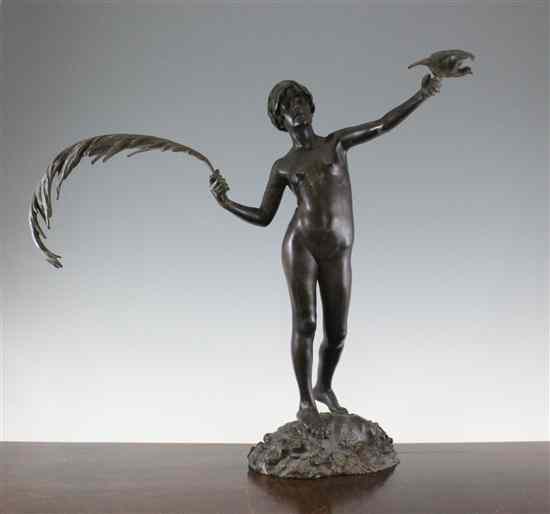 Appraisal: Edward Onslow Ford R A - A bronze figure of