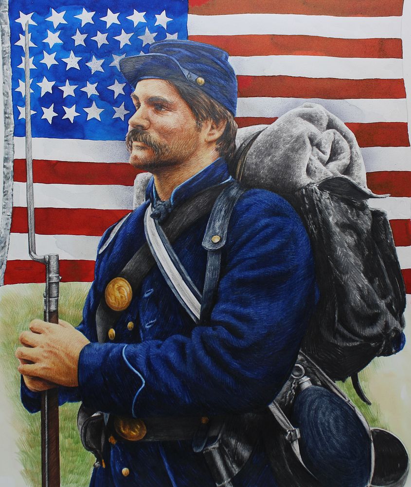 Appraisal: Chris Calle B Civil War - Union Soldier Chris Calle