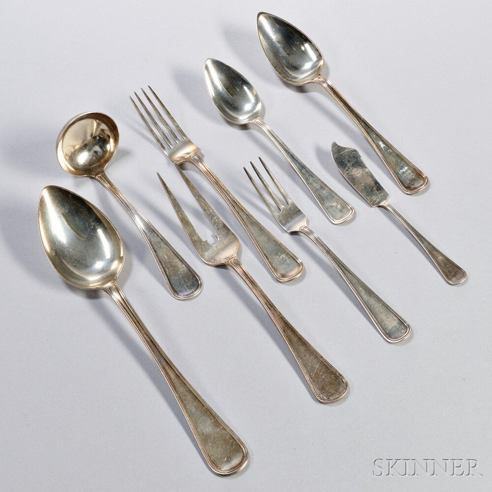 Appraisal: Partial Dutch Silver Flatware Service Voorschoten c J M van