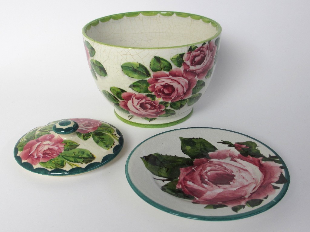 Appraisal: A Wemyss Ware vase painted with pink roses impressed marks