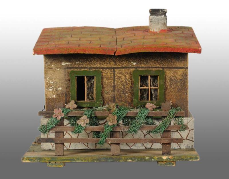 Appraisal: Early Austrian Tipple-Topple Wooden Cottage Description Circa s Hand-painted wood