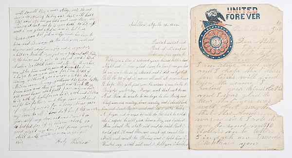 Appraisal: Civil War - Manuscripts Civil War Letters from Soldiers of