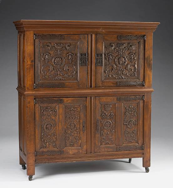 Appraisal: A Baroque style side cabinet composed of antique elements height