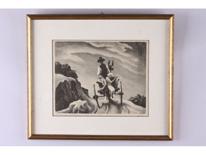 Appraisal: Thomas Hart Benton MO - Goin' Home lithograph pencil signed