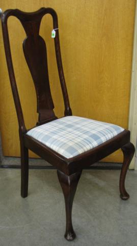 Appraisal: Set of Four Queen Anne Style Chairs in mahogany with