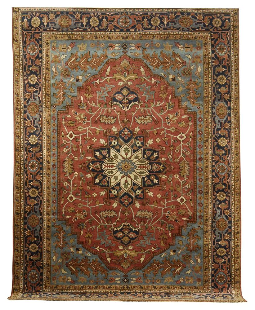 Appraisal: ORIENTAL RUG HERIZ DESIGN ' x ' Central medallion with