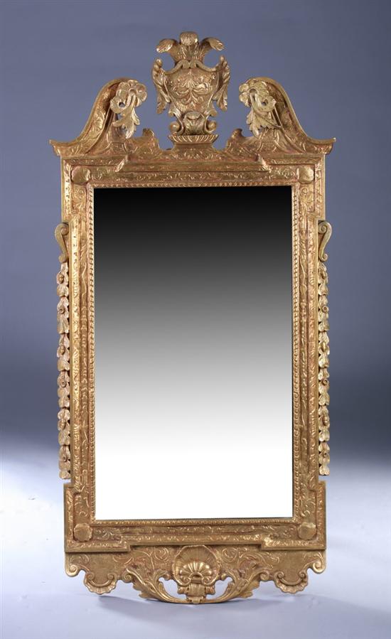 Appraisal: GEORGIAN STYLE GILTWOOD WALL MIRROR th Century Historic Williamsburg Reproduction