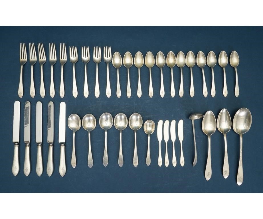 Appraisal: Tiffany sterling silver partial flatware service in the Queen Anne