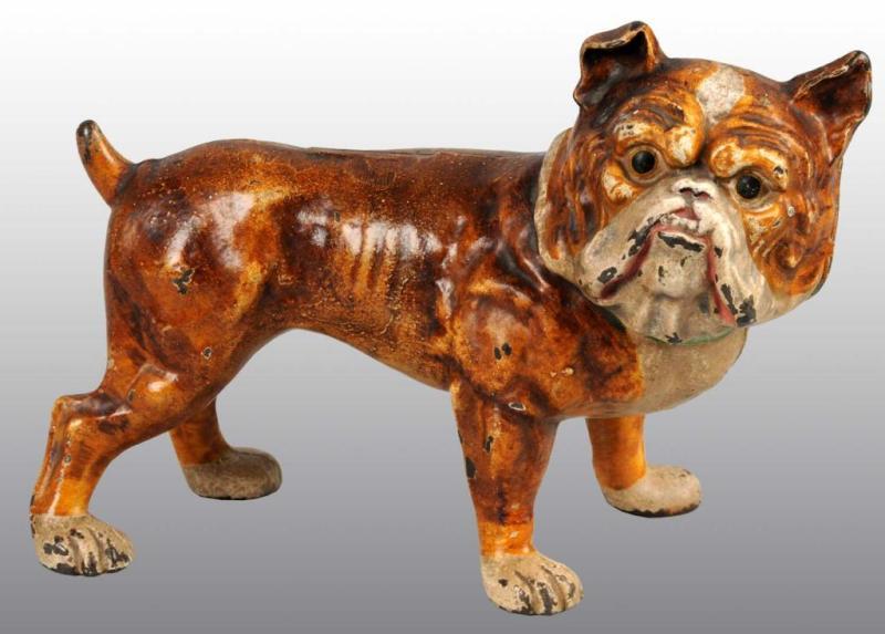 Appraisal: Cast Iron English Bulldog Doorstop Description Made by Hubley cat