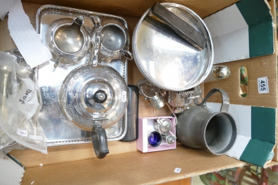 Appraisal: A collection of silver plated items to include teaset and