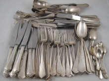 Appraisal: A part canteen of Austrian silver flatware comprising dinner forks