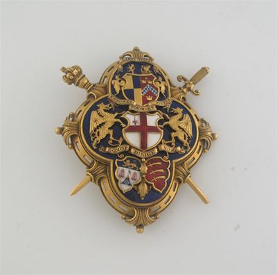 Appraisal: City of London gold and enamel Badge of Office of