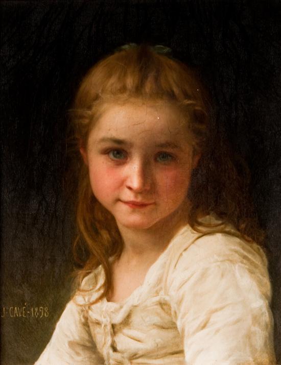 Appraisal: Jules Cyrille Cave French - Portrait of a Young Girl