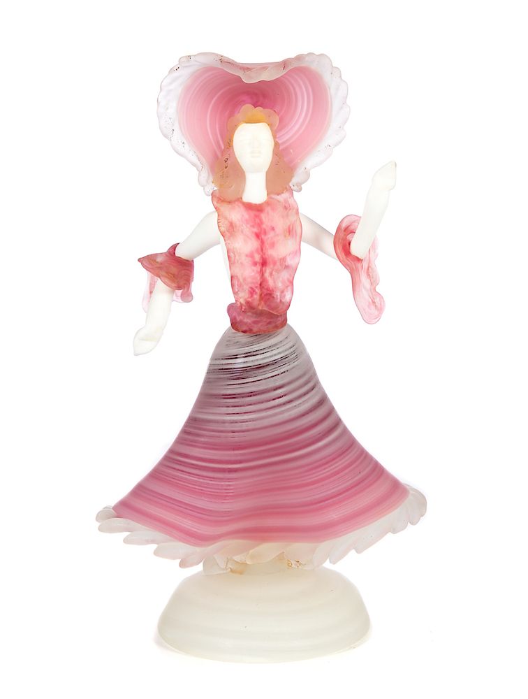 Appraisal: Venetian Murano Art Glass Woman Figure Excellent condition with no