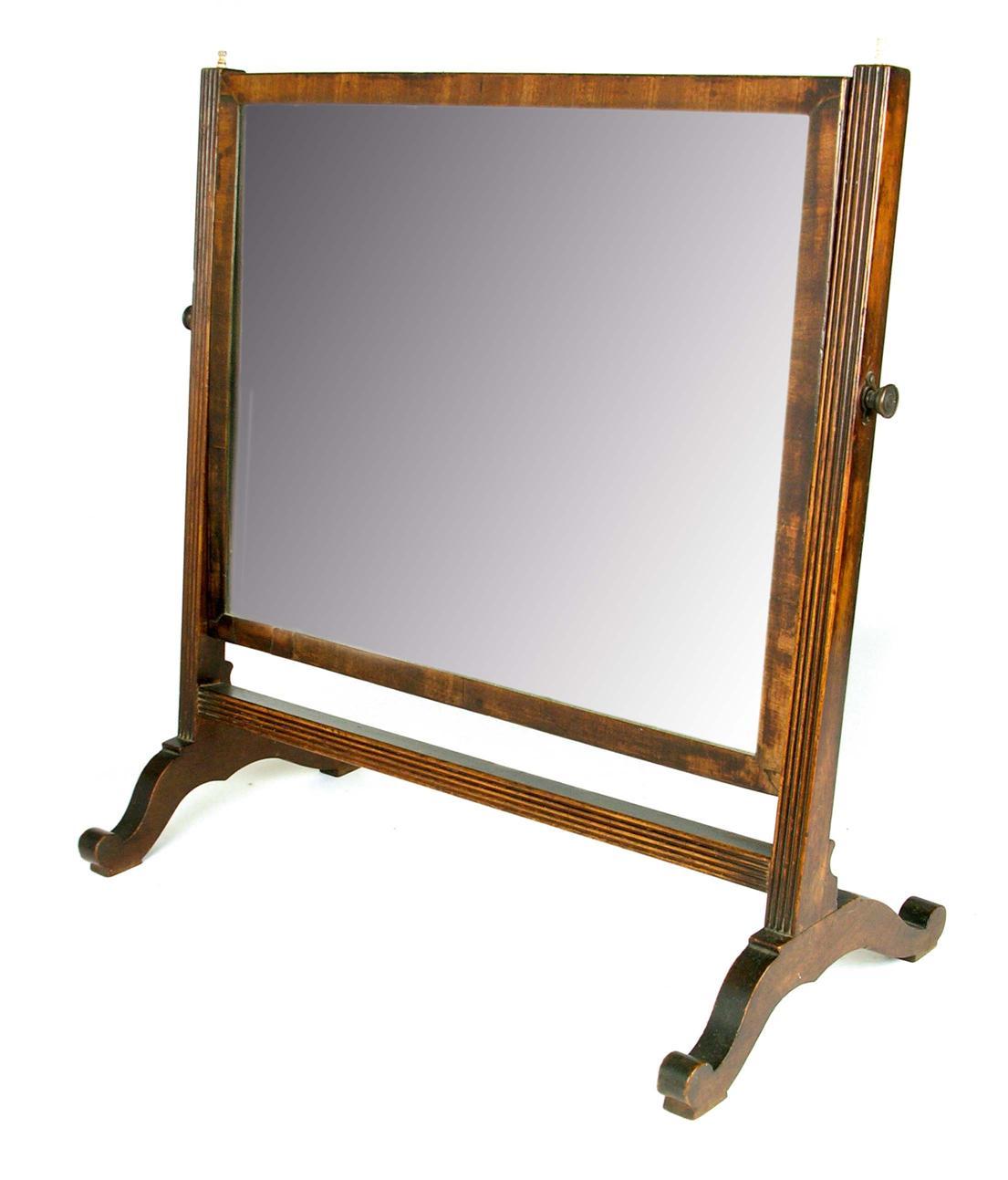 Appraisal: A th century mahogany toilet mirror