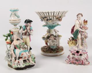 Appraisal: PIECE LOT OF CONTINENTAL PORCELAIN FIGURINES PIECE MISCELLANEOUS LOT OF