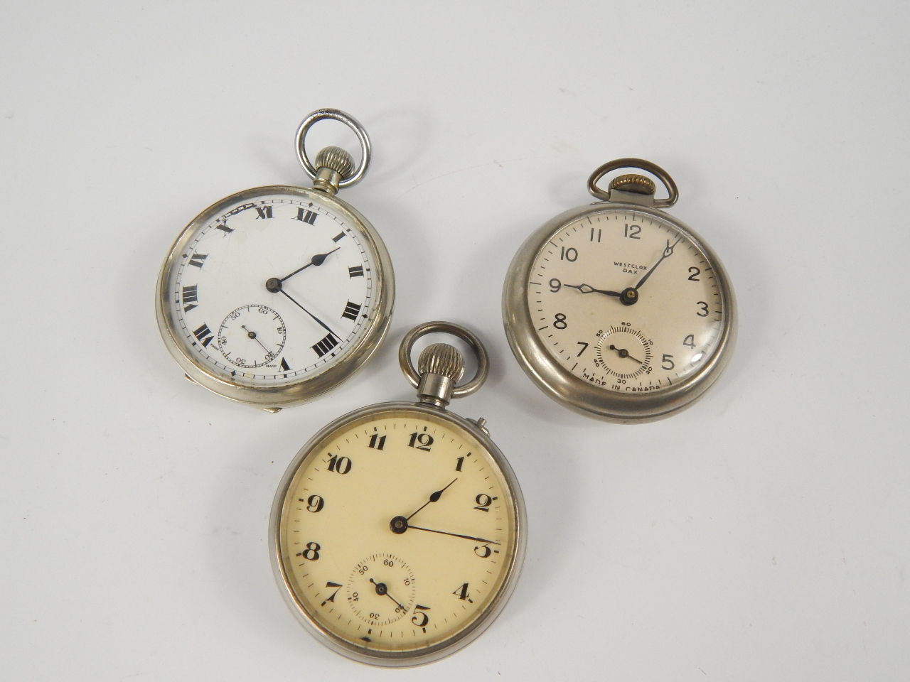 Appraisal: A Canadian gentleman's open faced keyless wind pocket watch dial